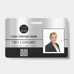 Badge Code-barres de l'employé Analyseur de noms Gris d