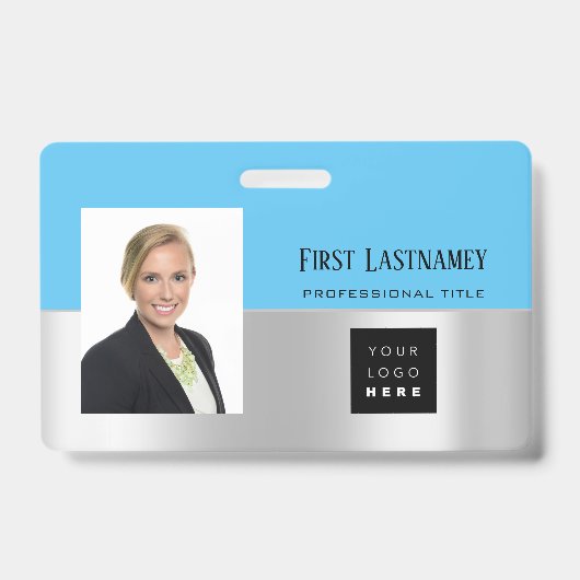 Badge Code-barres de l'employé Analyseur de noms gris oc (Avant)