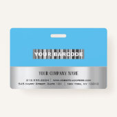 Badge Code-barres de l'employé Analyseur de noms gris oc (Dos)