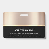 Badge Code-barres de l'employé Analyseur de noms Rose Go (Arrière)