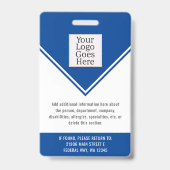 Badge Code-barres de l'employé essentiel - ID de sécurit (Dos)