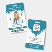 Badge Code-barres de l'employé essentiel - ID de sécurit (Avant & arrière)