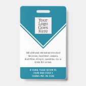 Badge Code-barres de l'employé essentiel - ID de sécurit (Arrière)