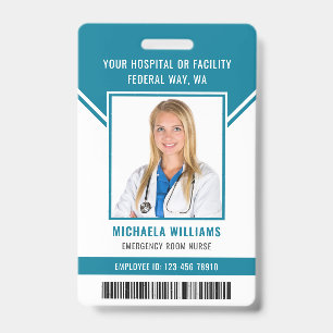 Badge Code-barres de l'employé essentiel - ID de sécurit