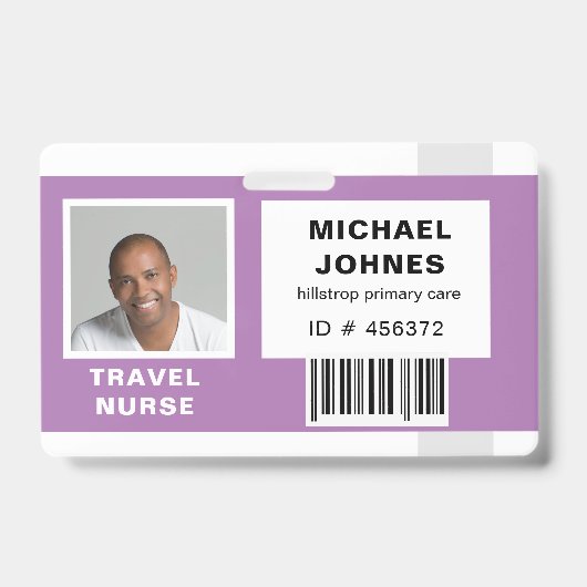 Badge code-barres de l'employé - étiquette (Avant)