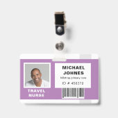Badge code-barres de l'employé - étiquette (Avant avec clip)