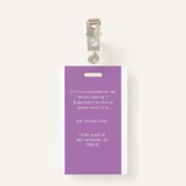 Badge code-barres de l'employé - étiquette (Dos avec clip)