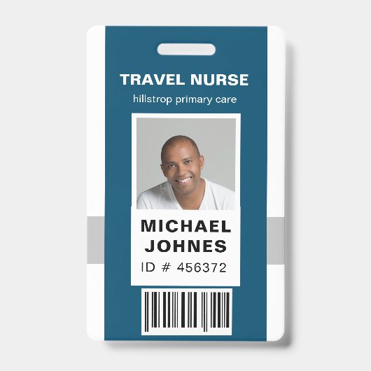 Badge code-barres de l'employé - étiquette (Avant)