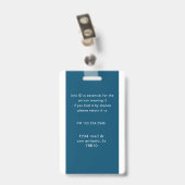 Badge code-barres de l'employé - étiquette (Arrière avec clip)