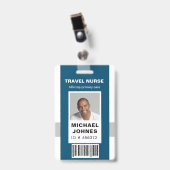 Badge code-barres de l'employé - étiquette (Avant avec clip)