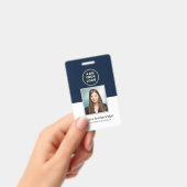 Badge Code-barres de l'employé Logo de l'entreprise Phot (Manuel / portable)