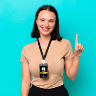 Badge Code-barres de l'employé Nom de l'analyse Gold Ver