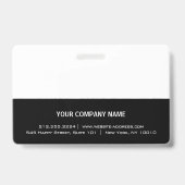 Badge Code-barres de l'employé Nom du scanner Bande d'or (Arrière)