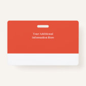 Badge Code-barres de l'étiquette d'identification photo  (Dos)