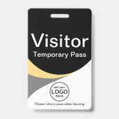 Badge Code-barres de l'ID de laissez-passer de visiteur  (Avant)