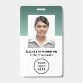 Badge Code-barres de logo d'entreprise moderne Photo d'i (Avant)