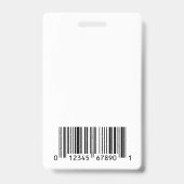 Badge Code-barres de sécurité pour la photo de la carte  (Arrière)