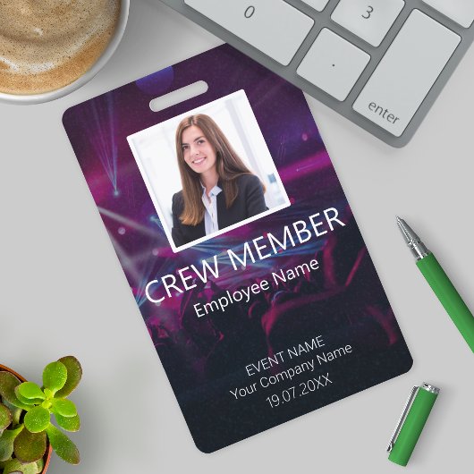 Badge Code-barres des membres d'équipage personnalisés,