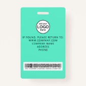 Badge Code-barres des membres d'équipage personnalisés V (Dos)