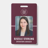 Badge Code-barres d'identification d'employé personnalis (Avant)