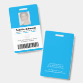 Badge Code-barres d'identification des travailleurs esse (Front & Back)