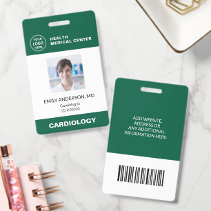 Badge Code-barres d'identification d'un employé médecin
