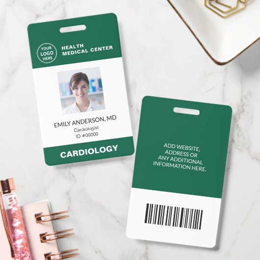 Badge Code-barres d'identification d'un employé médecin (Bureau)