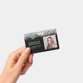 Badge Code-barres du nom de la photo de l'employé paille (Manuel / portable)