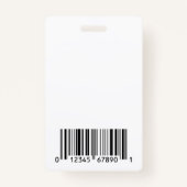 Badge Code-barres du pilote de ligne Compagnie photo (Dos)