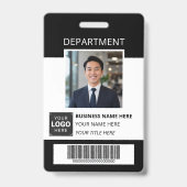 Badge Code-barres et logo d'entreprise (Avant)