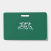 Badge Code-barres ID Clinique de soins médicaux de santé (Arrière)