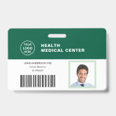 Badge Code-barres ID Clinique de soins médicaux de santé (Avant)