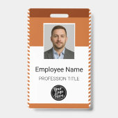 Badge Code-barres personnalisé du nom de l'employé avec  (Avant)