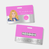Badge Code-barres personnalisé pour employé Logo Nom Sca (Avant & arrière)
