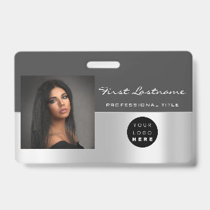Badge Code-barres personnalisé pour employés Logo Nom Sc
