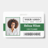 Badge Code-barres personnalisé pour entreprise Code QR E (Avant)