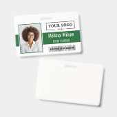 Badge Code-barres personnalisé pour entreprise Code QR E (Avant & arrière)