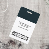 Badge Code-barres photo et nom du logo de l'employé pers