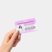 Badge Code-barres Photo Infirmière Médecin Santé Rose Hô (Manuel / portable)