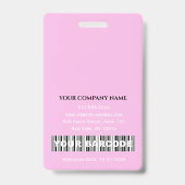 Badge Code-barres Photo Infirmière Médecin Santé Urgence (Arrière)