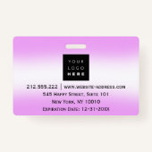 Badge Code-barres Photo Infirmière Médecin Soins de sant (Dos)