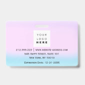 Badge Code-barres Photo Infirmière médecin soins de sant (Back)