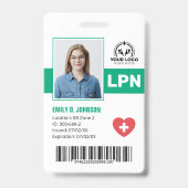 Badge Code-barres photo LPN professionnel (Face)