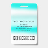 Badge Code-barres Photo Nom Carte d'identité Médical Chi (Arrière)