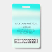 Badge Code-barres Photo Nom Carte d'identité Soins médic (Arrière)