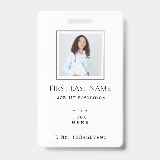 Badge Code-barres Photothérapeute Infirmière Docteur en  (Avant)