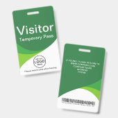Badge Code-barres pour laissez-passer pour les entrepris (Avant & arrière)