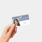 Badge Code-barres simple violet blanc de l'ID photo de l (Manuel / portable)