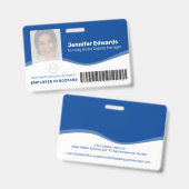 Badge Code-code-barres pour les travailleurs de santé es (Avant & arrière)