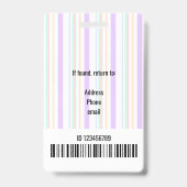 Badge Code code code à barres du logo des lignes de band (Arrière)